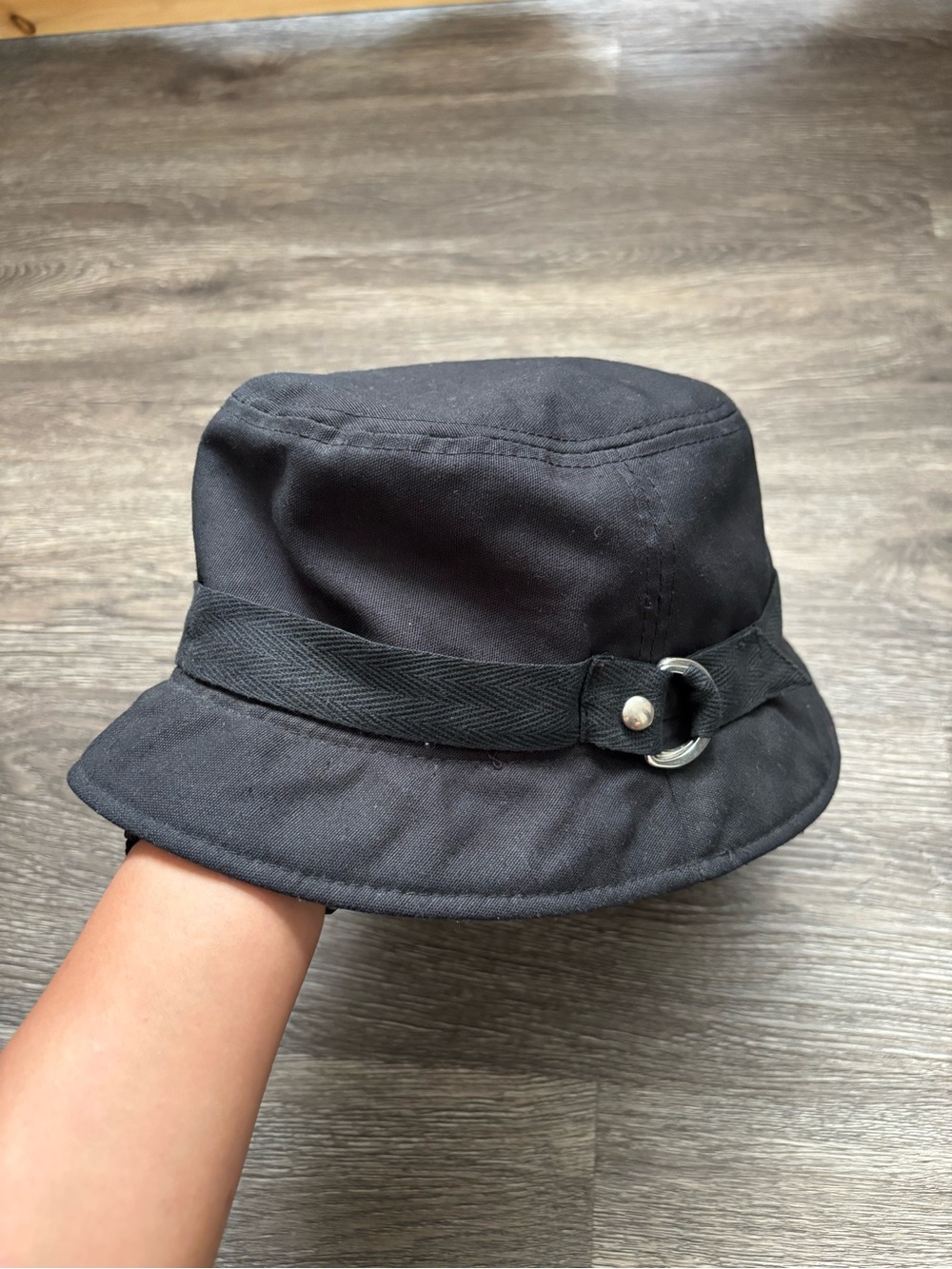 Banana Republic Black Women Bucket Hat with Decorative Band